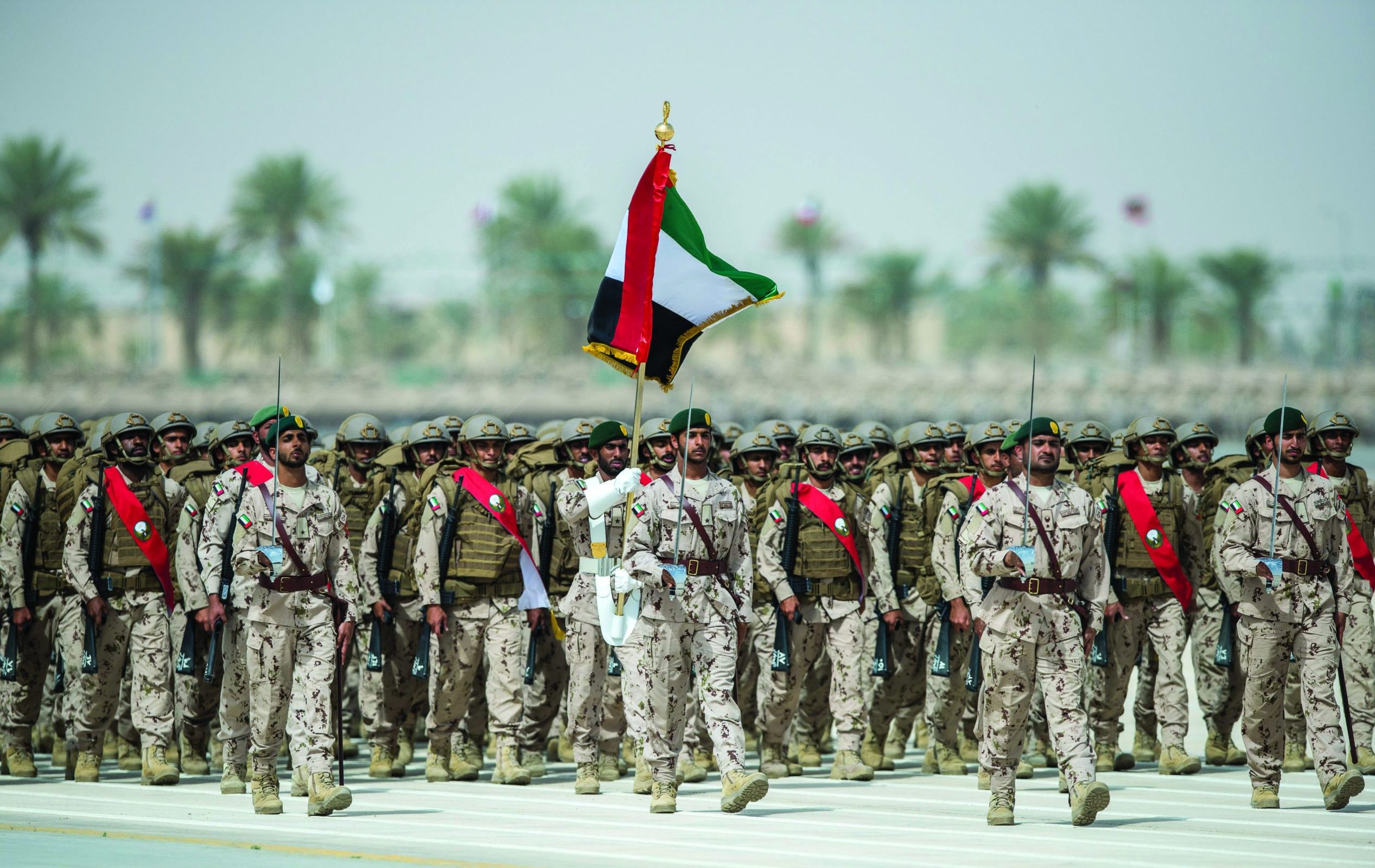 HAFAR AL BATIN CITY, SAUDI ARABIA - March 11, 2016: UAE Armed Forces participate in the parade concluding the North Thunder military exercise.


( Rashed Al Mansoori / Crown Prince Court - Abu Dhabi  )
---