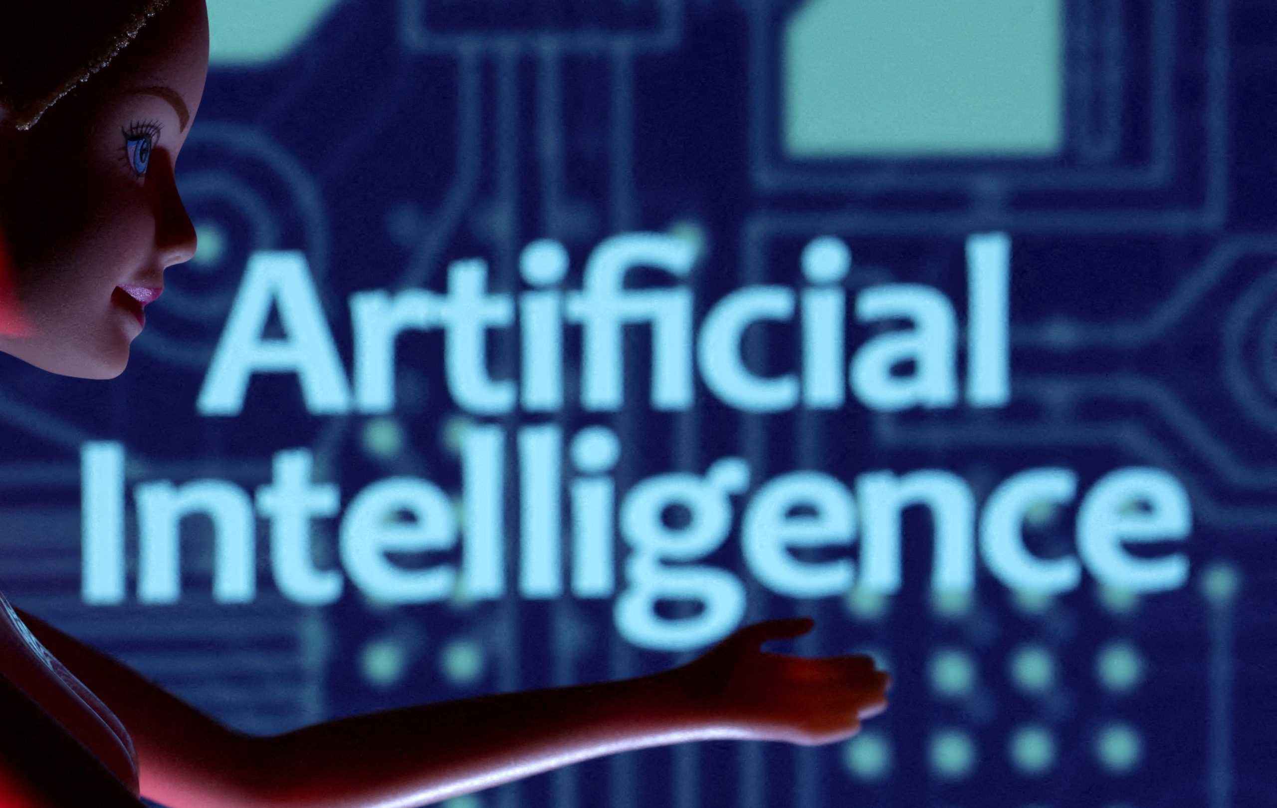 FILE PHOTO: Illustration shows Artificial Intelligence words