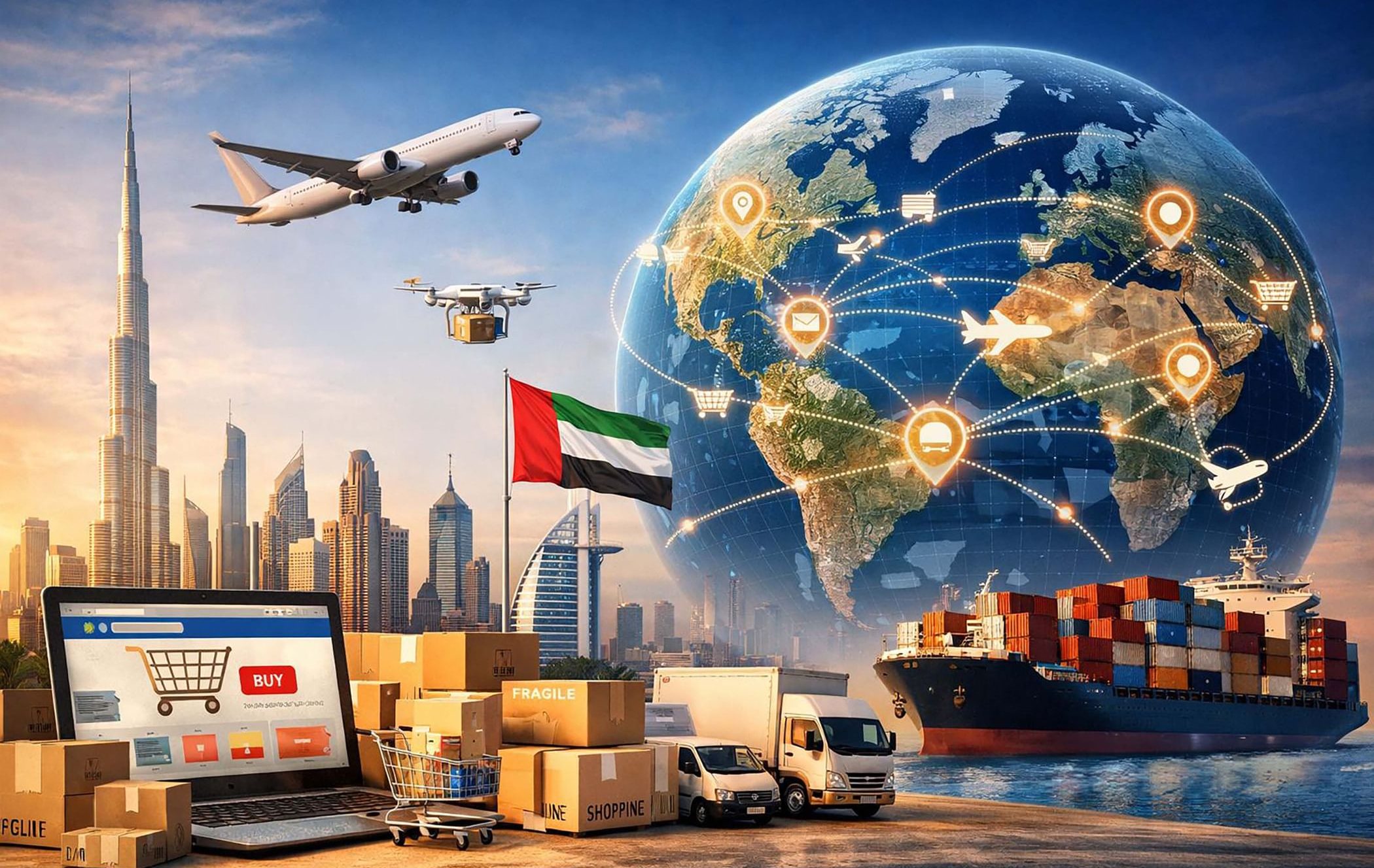 الإمارات ترسخ مكانتها مركزاً عالمياً للتجارة الإلكترونية العابرة للحدود