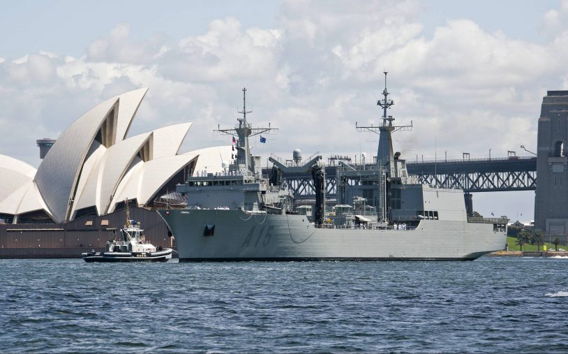 The Sydney Opera House sets a welcoming backdrop as SPS Cantabria arrives in Sydney Harbour to commence her eight month deployment with the RAN.

Mid Caption: Today the Spanish Armada Ship Cantabria arrived at her adopted Australian home, Fleet Base East, Sydney.

SPS Cantabria is a modern Auxiliary Oil Replenishment ship, which is capable of supplying fuel, food, stores and ammunition to ships underway. 

During her deployment to Australia, Cantabria will participate in mutually beneficial training and exercises with Australian naval ships and helicopters. The deployment will culminate with Cantabrias participation in the Australian International Fleet Review in October 2013.

Cantabria was built in 2007 and commissioned into service in the Spanish Armada in 2009. The deployment will allow the Spanish Armada to trial the ships full range of capabilities, including the operating/maintenance cycle of ships systems, and the logistics and maintenance support mechanisms for the ship.

Cantabria first arrived in Australia at the Port of Melbourne on 13 February 2013 after a 41 day passage from La Graña Naval Port, Spain.